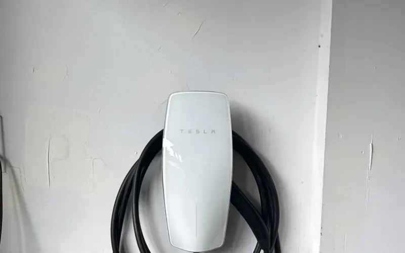 Tesla Wall Connector installed in a GTA home garage by Made Electric